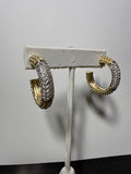 Large pave’ Hoops