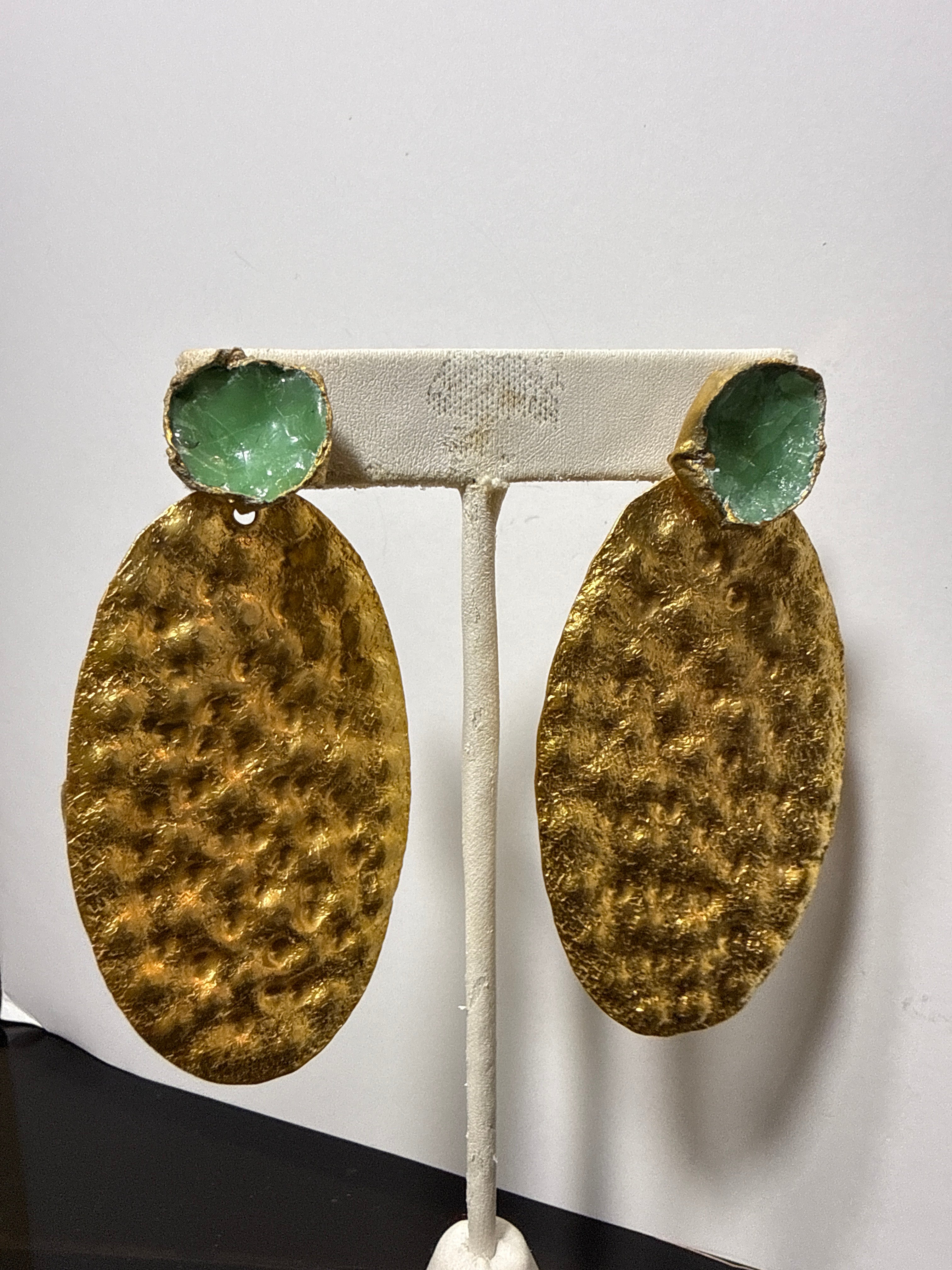 hammered gold shields