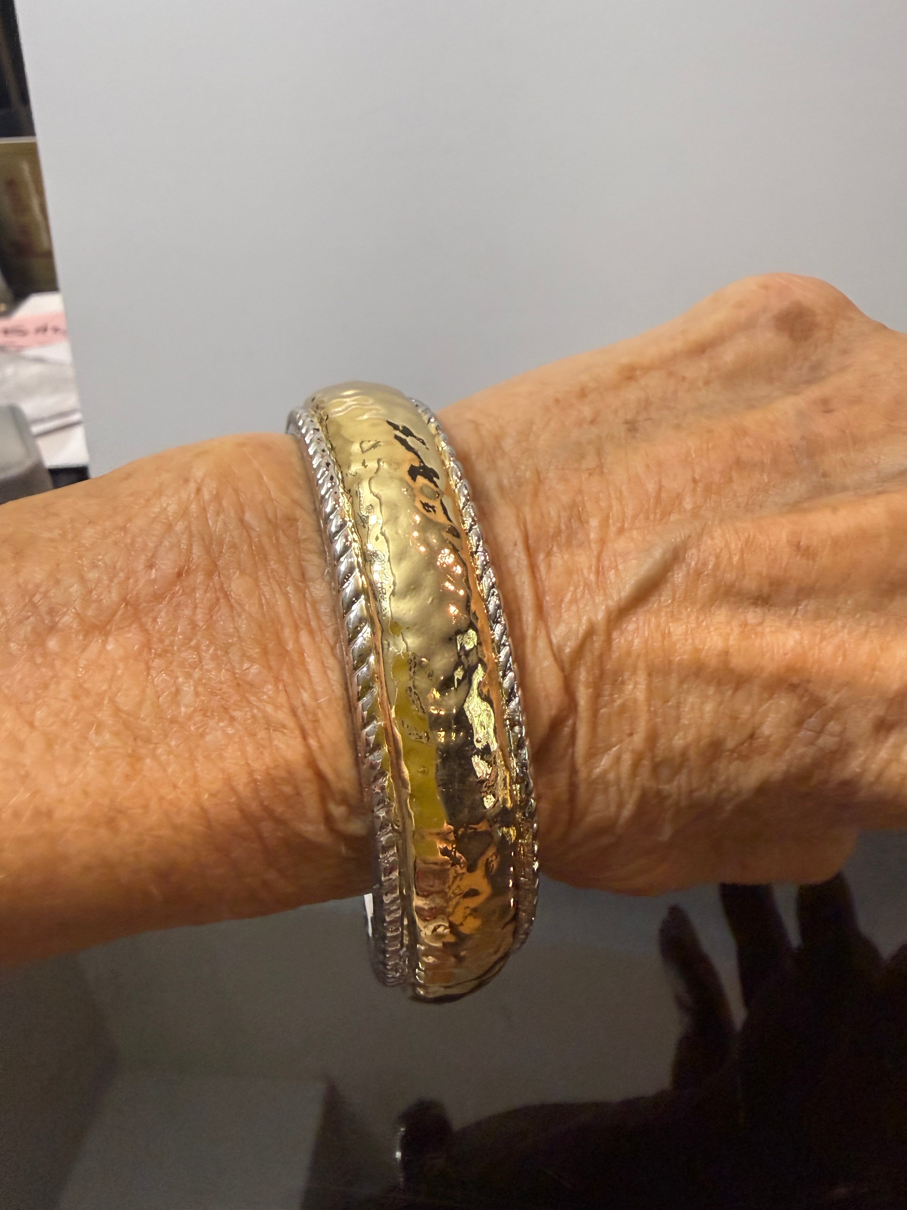 Mixed metal bangle