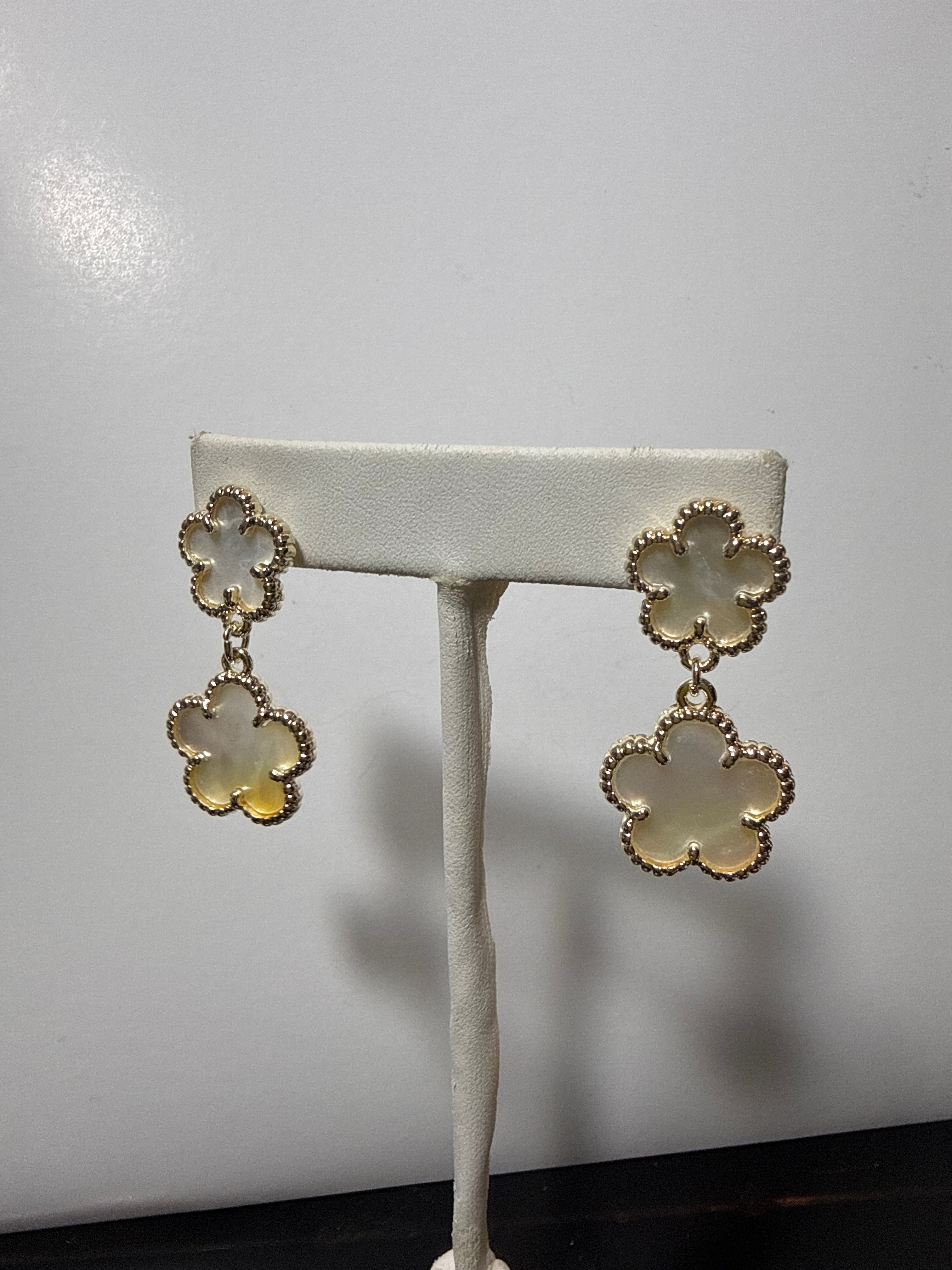 Double White Clover dangles