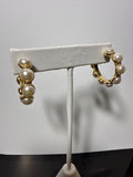 Medium 3 pearl Hoop