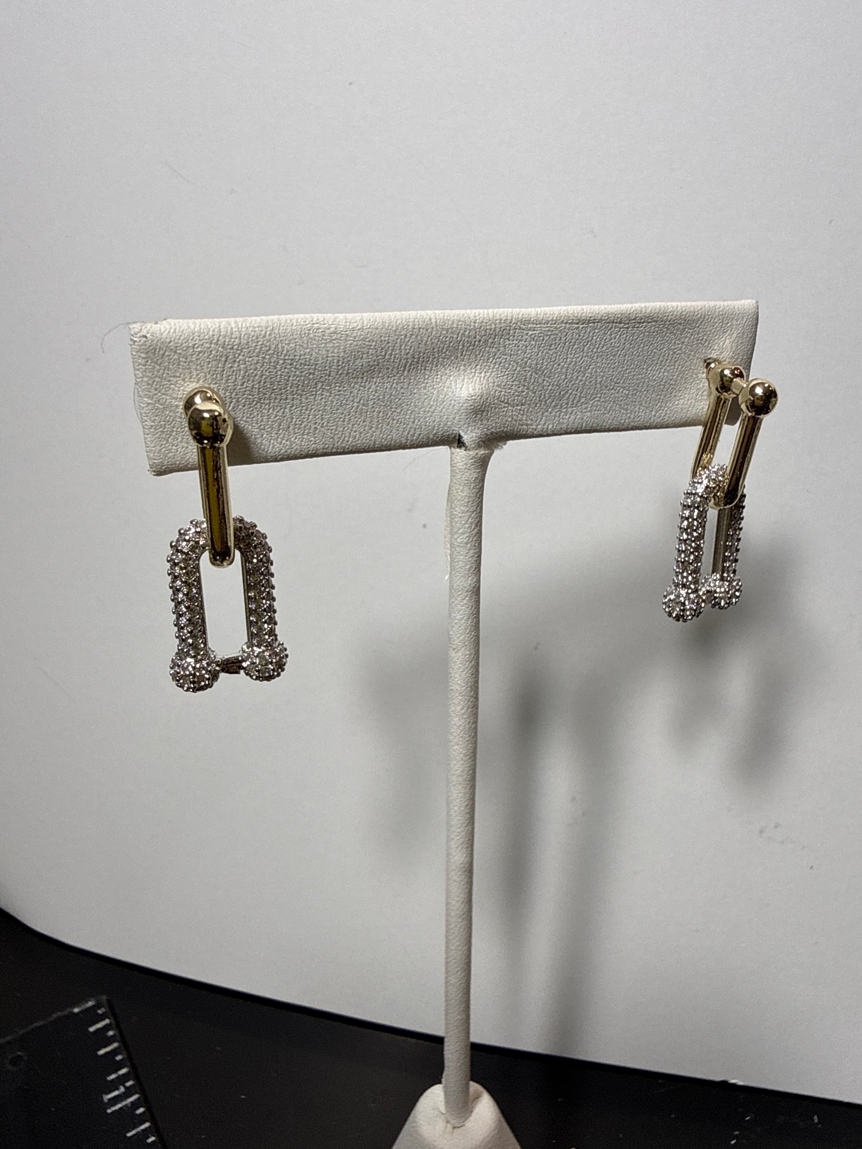 Horsebit Pave earrings