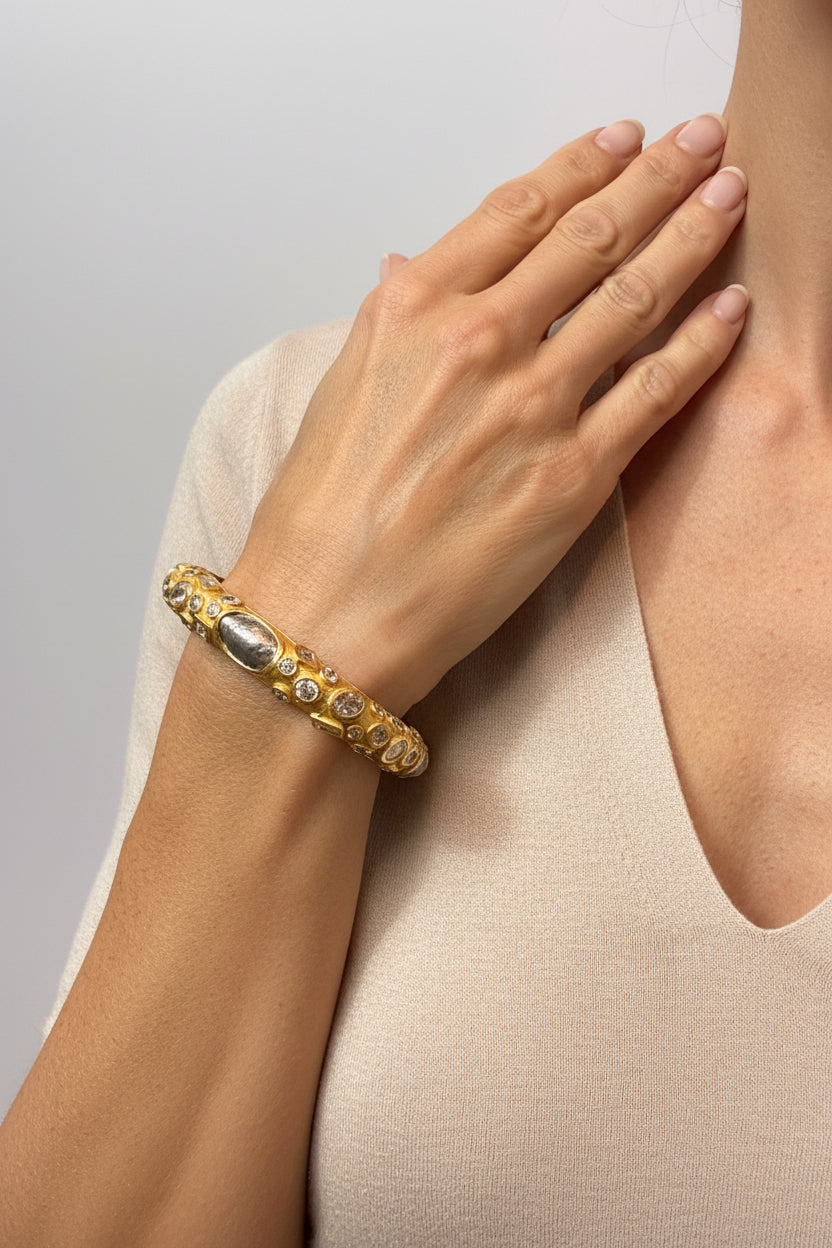 Yellow &amp; White Gold Contemporary Bracelet