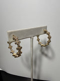 diamond flower hoops