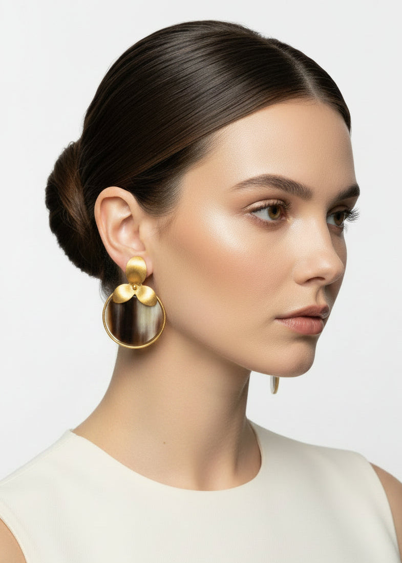 Gold leaf horn circles