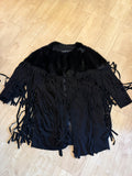 mink/suede fringe jacket