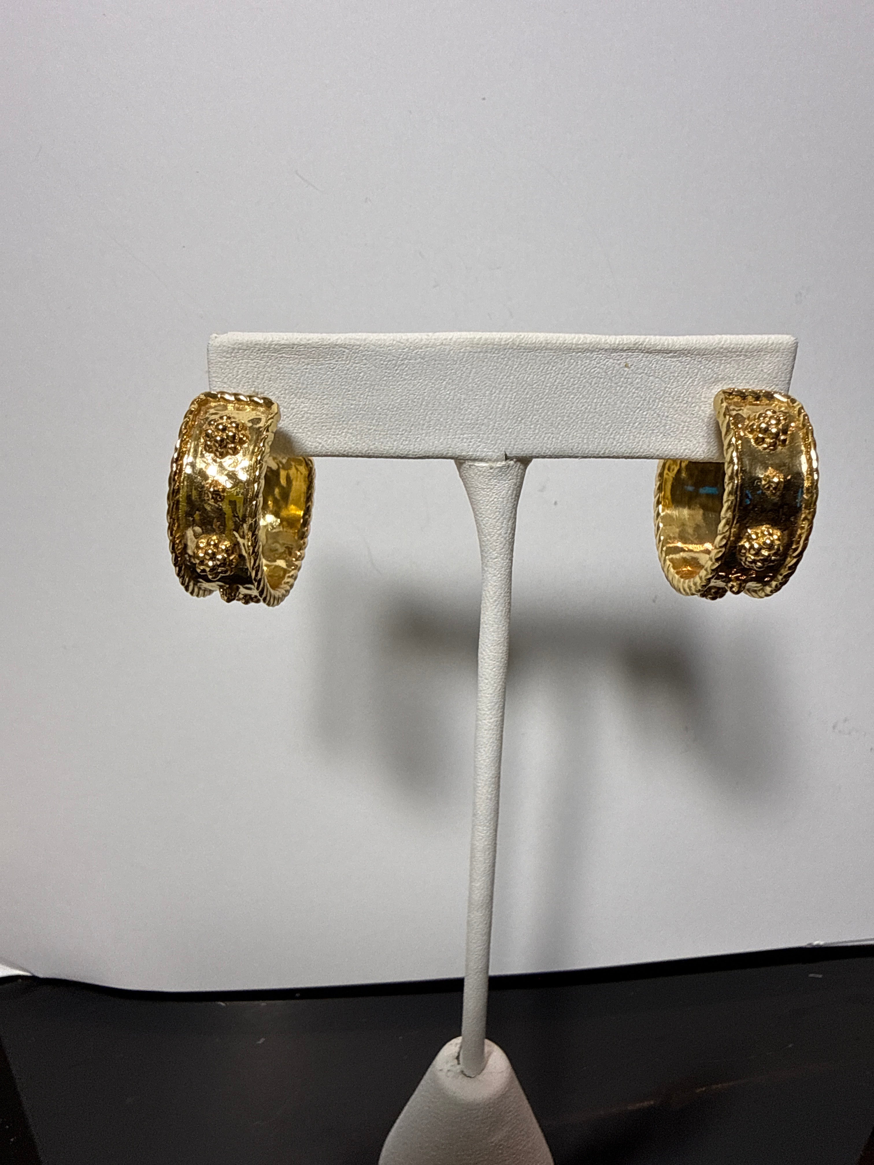 Gold Berry Hoops