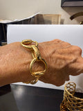 Gold equestrian horse bit