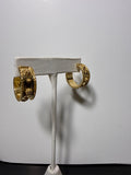 Berry accent Gold Hoops
