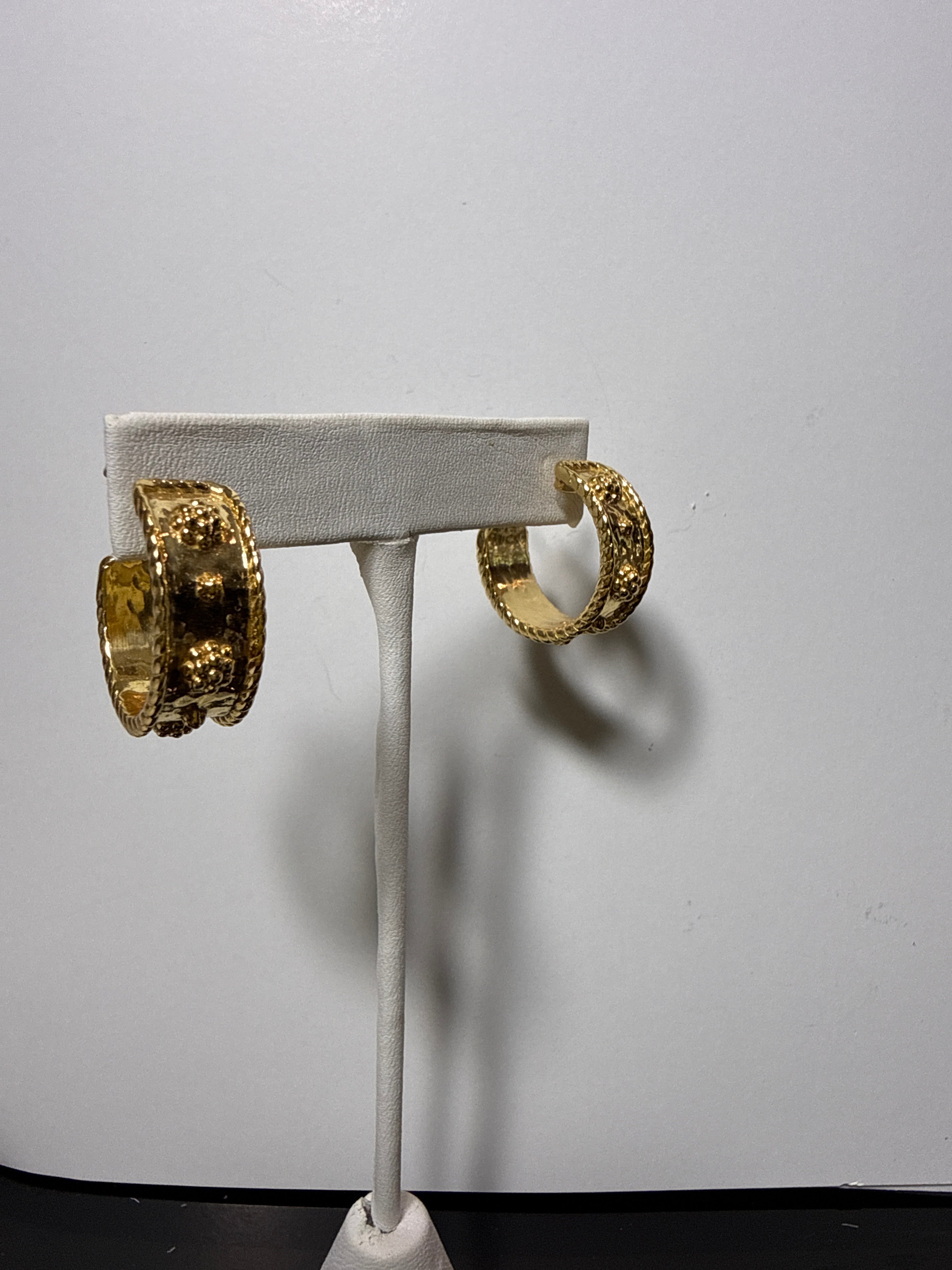 Berry accent Gold Hoops