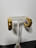 Gold Shell Hoops