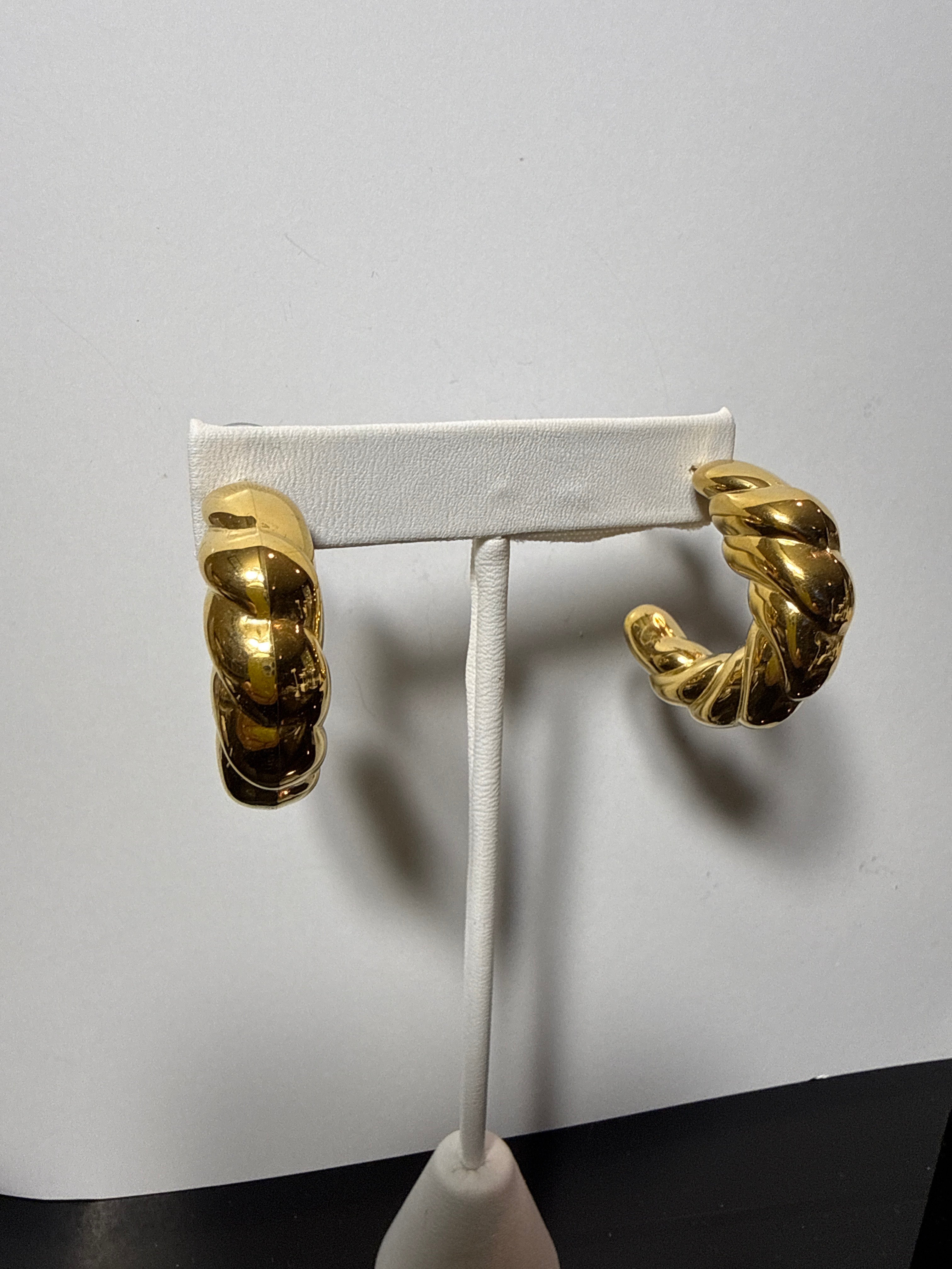 Gold Shell Hoops