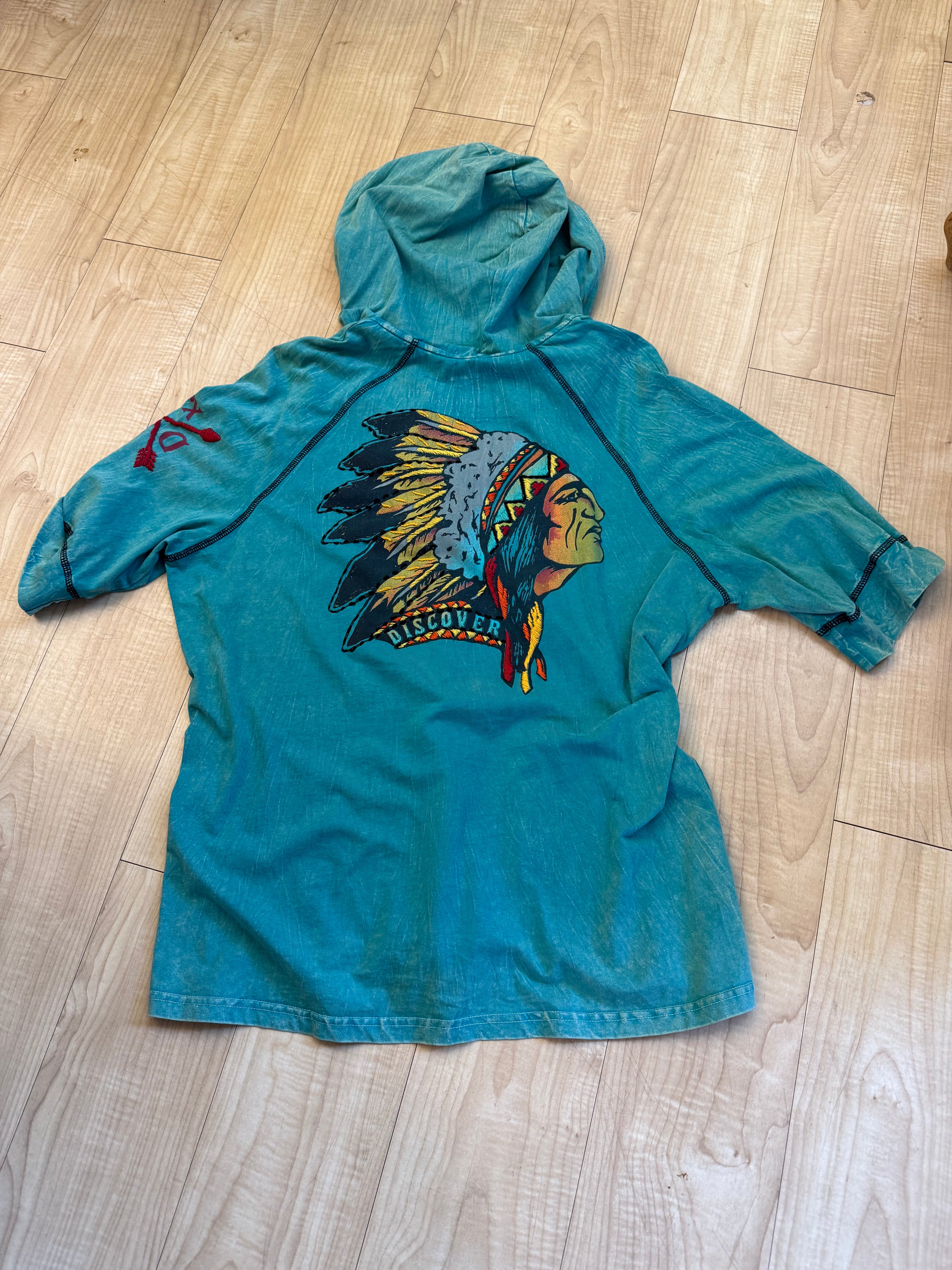 double D short sleeve hoodie