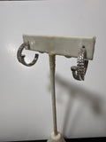 platinum nail earrings