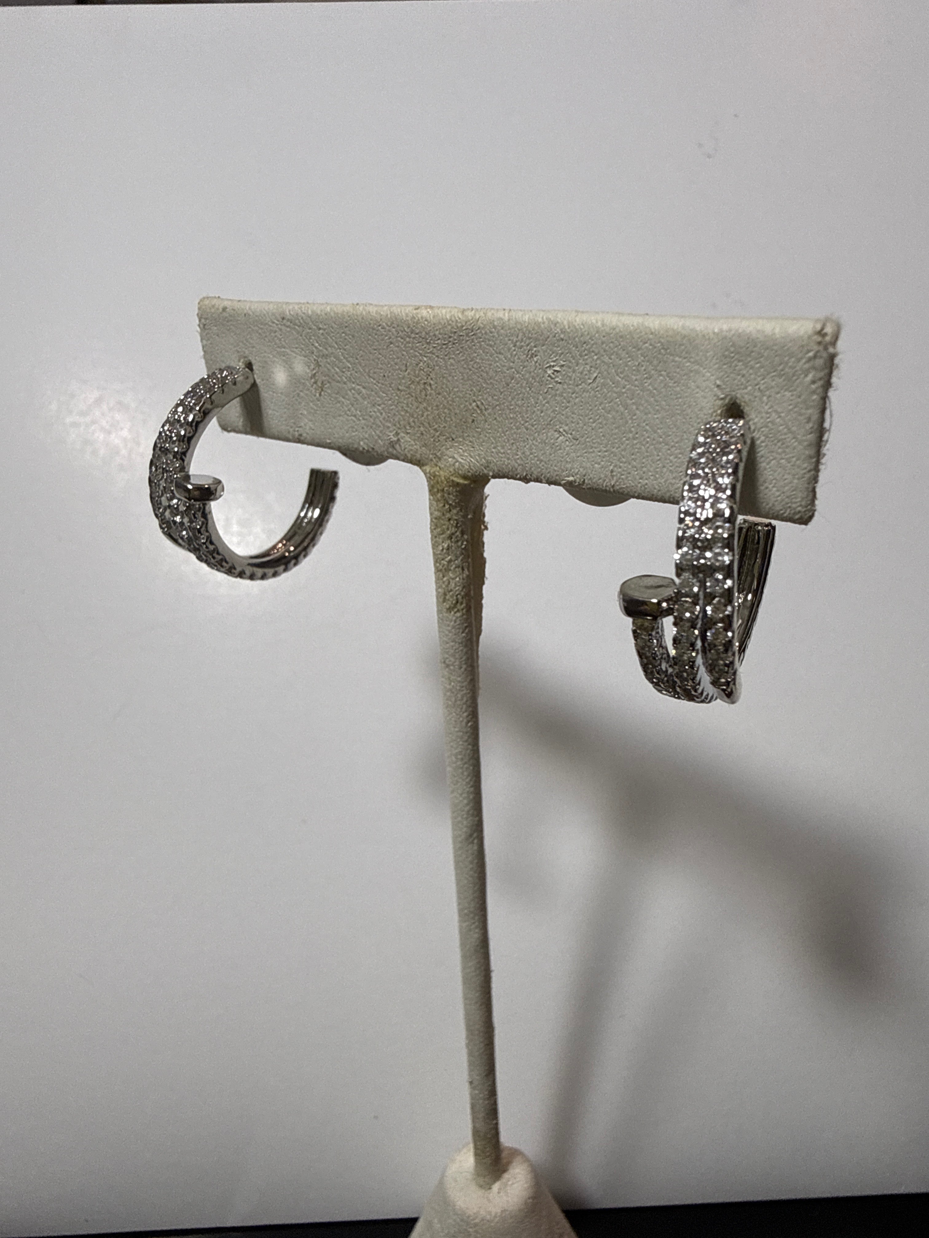 platinum nail earrings