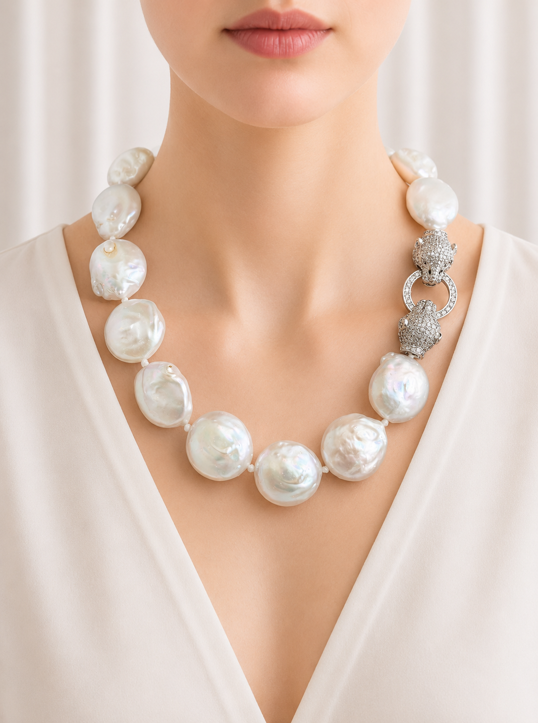 Luxe Baroque Pearl Statement Necklace