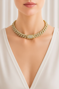 Pavé Cuban Link Statement Necklace