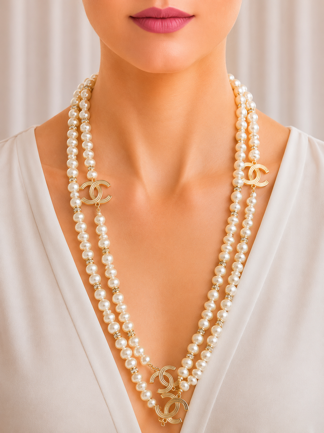 Pearl Luxe Charm Necklace