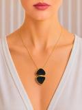 Midnight Druzy Double Stone Necklace