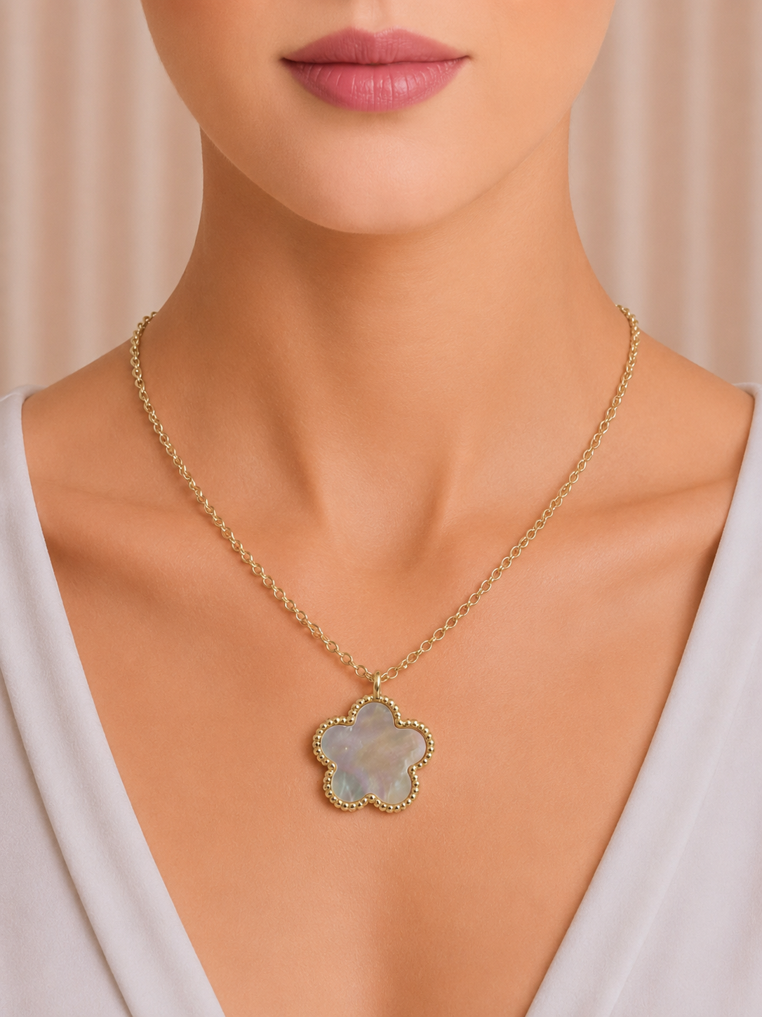 Pavé Stones Clover Layered Necklace