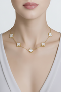 Mother of Pearl Clover Necklace