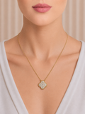 Pavé Stone Clover Necklace