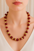 Fastested Red Rubies With Gold Findings