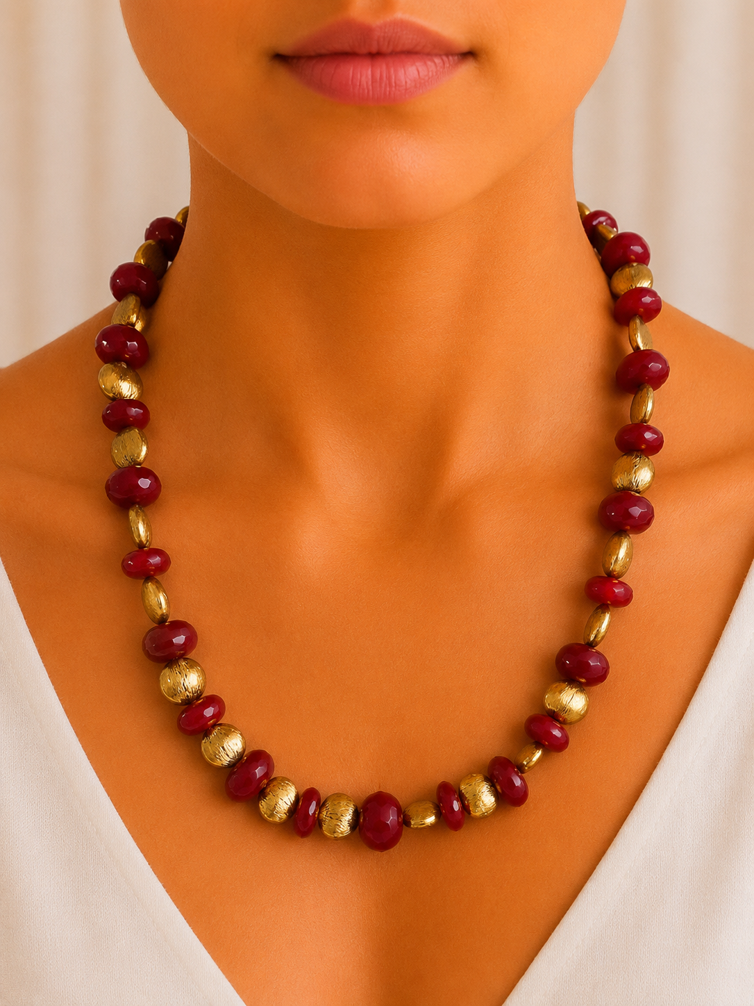 Fastested Red Rubies With Gold Findings