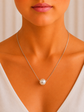 Solitaire Pearl Pendant Necklace