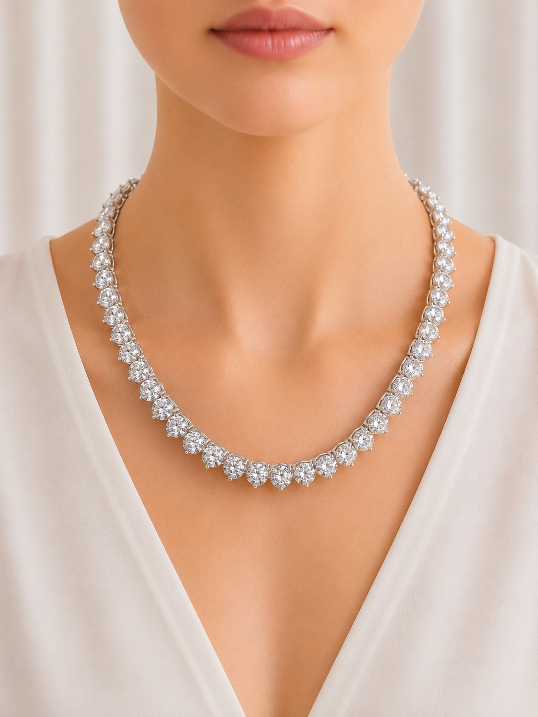 Classic CZ Tennis Necklace