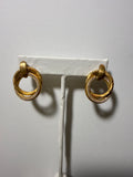 Circle drop pave’ hoops