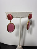 Pink stone dangle