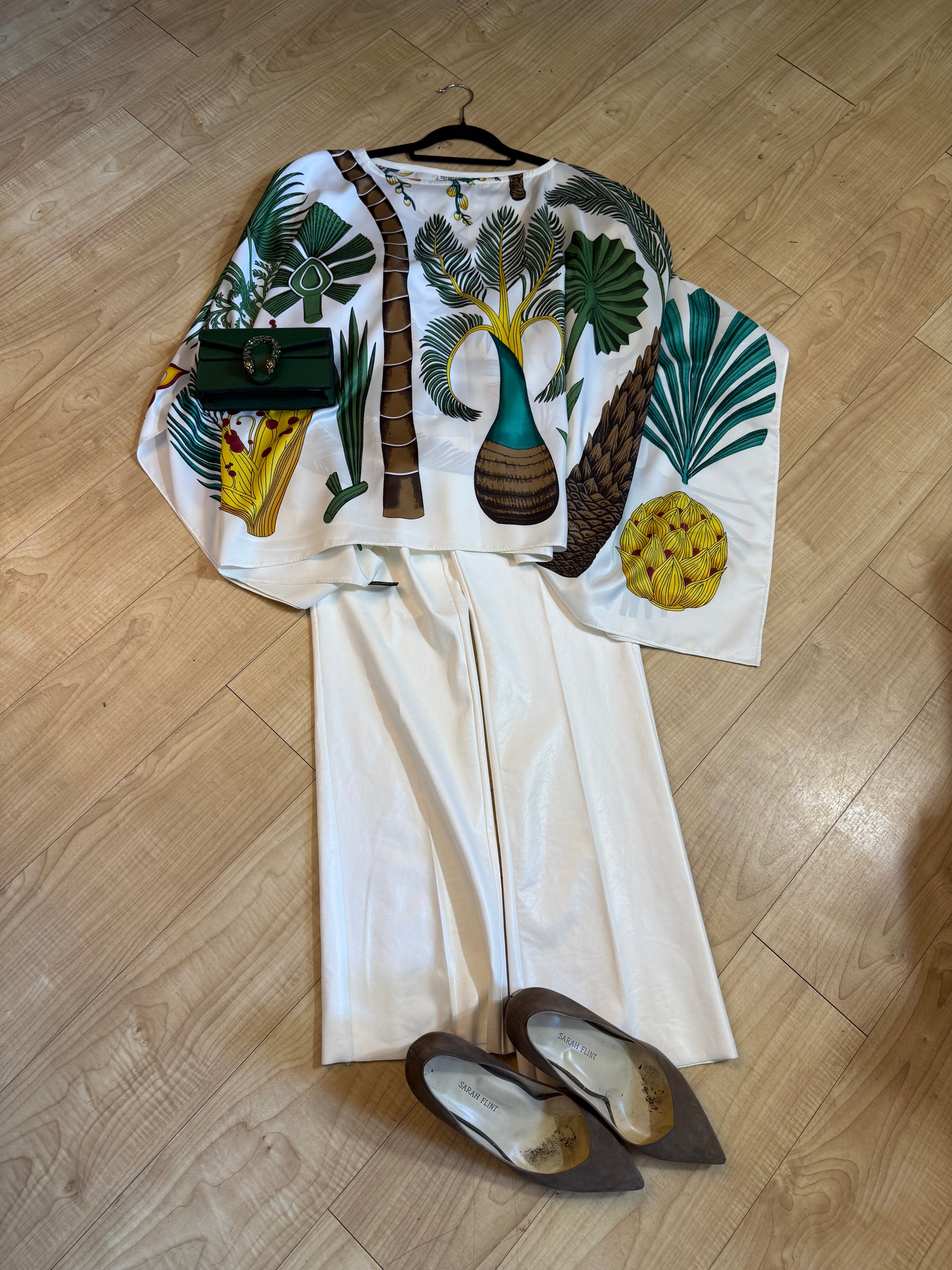 botanical Print Scarff Blouses