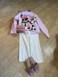 Peonies pink denim jacket