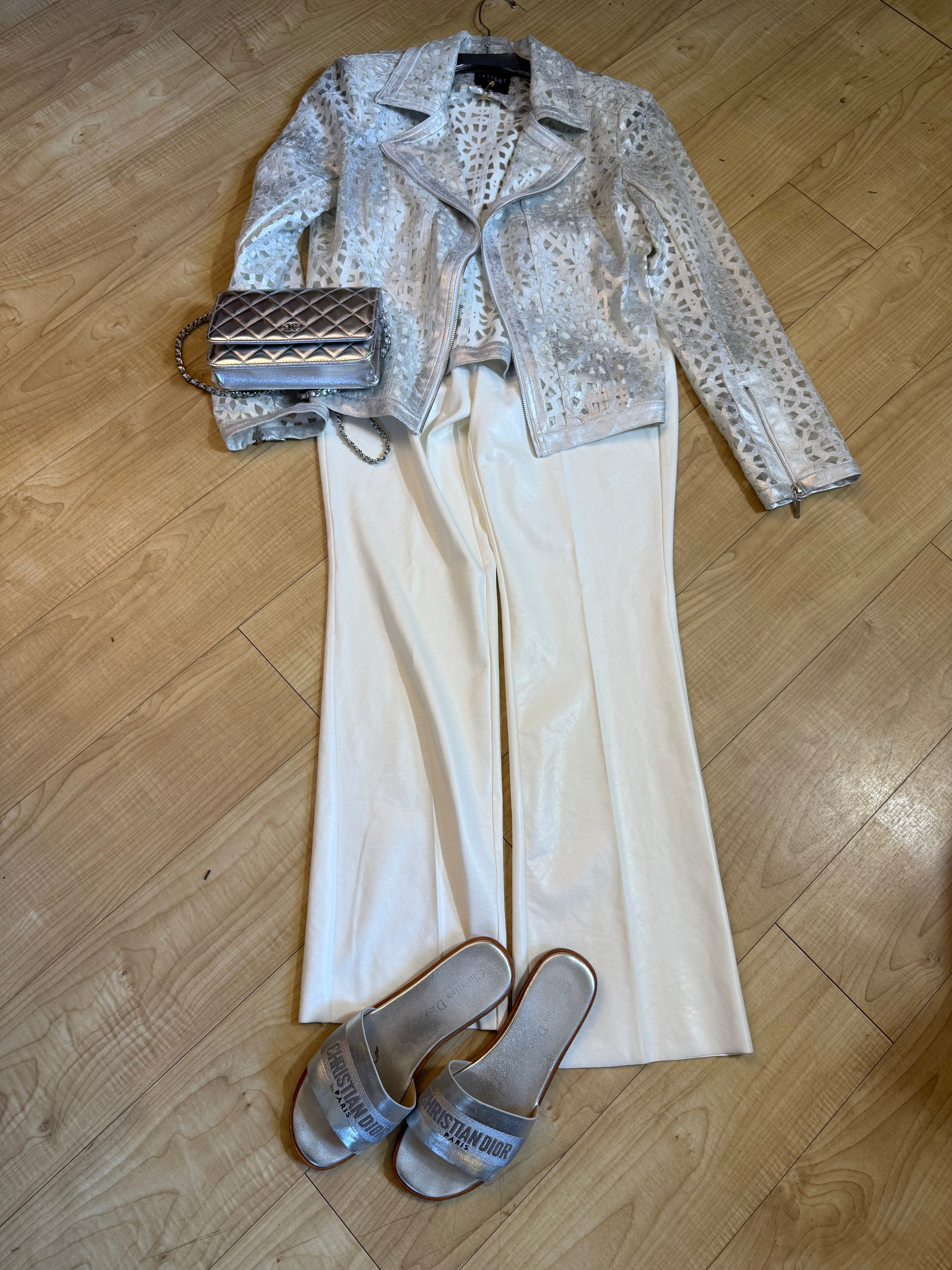 laser cut silver jacket
