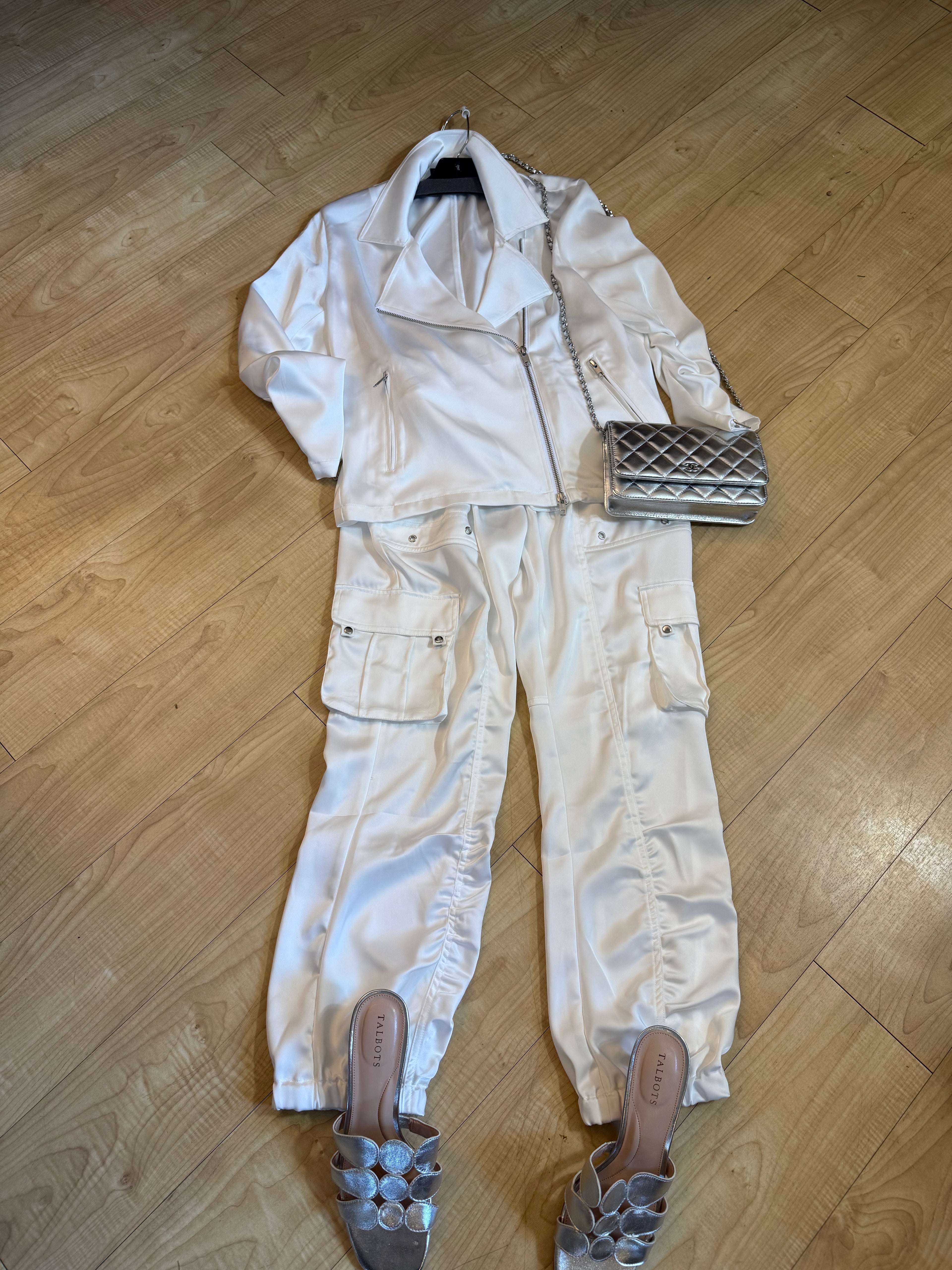 Satin finish motorcycle jacket