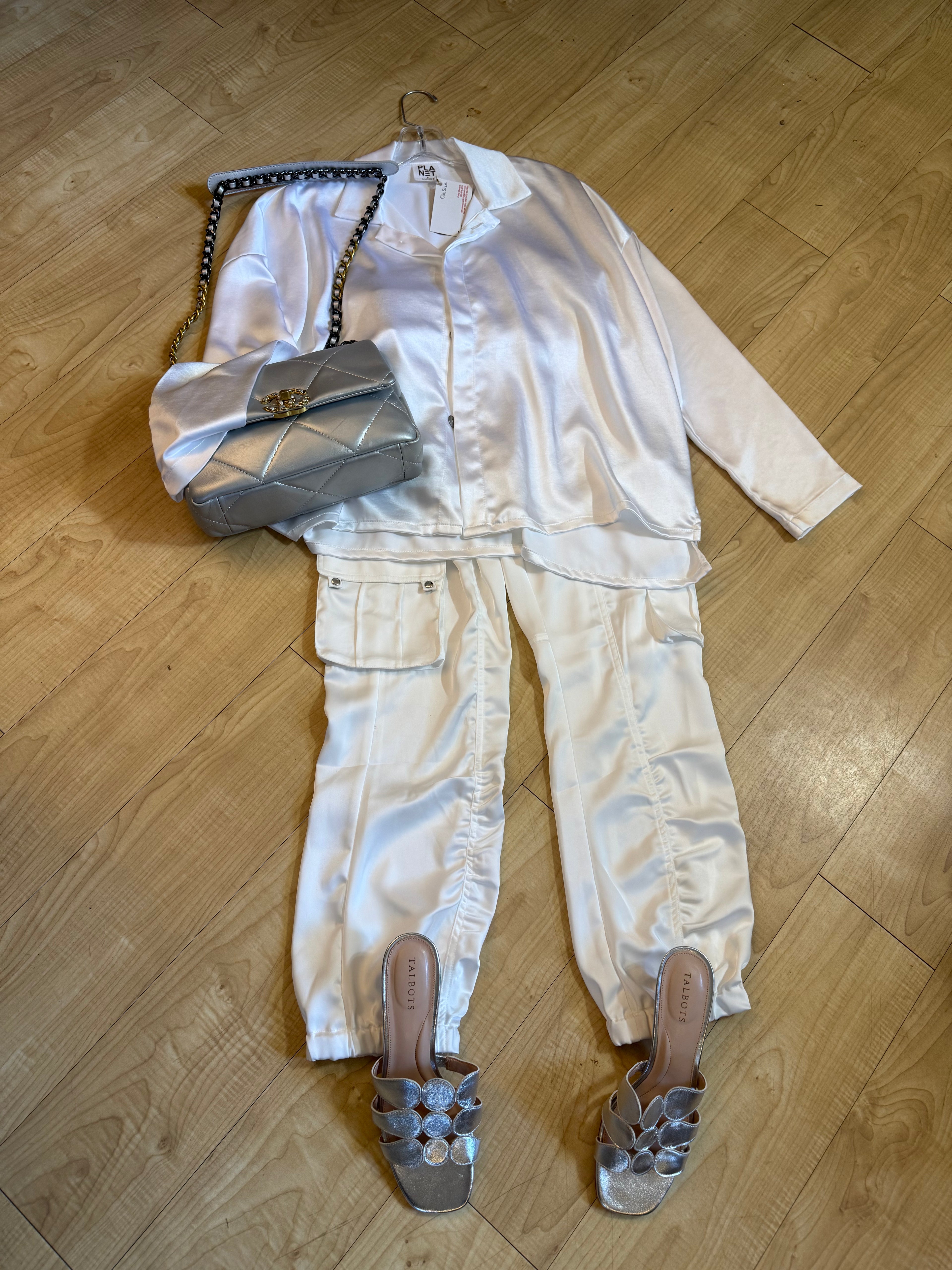 oversized satin blouse