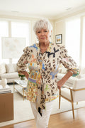 Leopard Modern Art Print Blouse