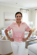 Coral Laser Cut Blouse
