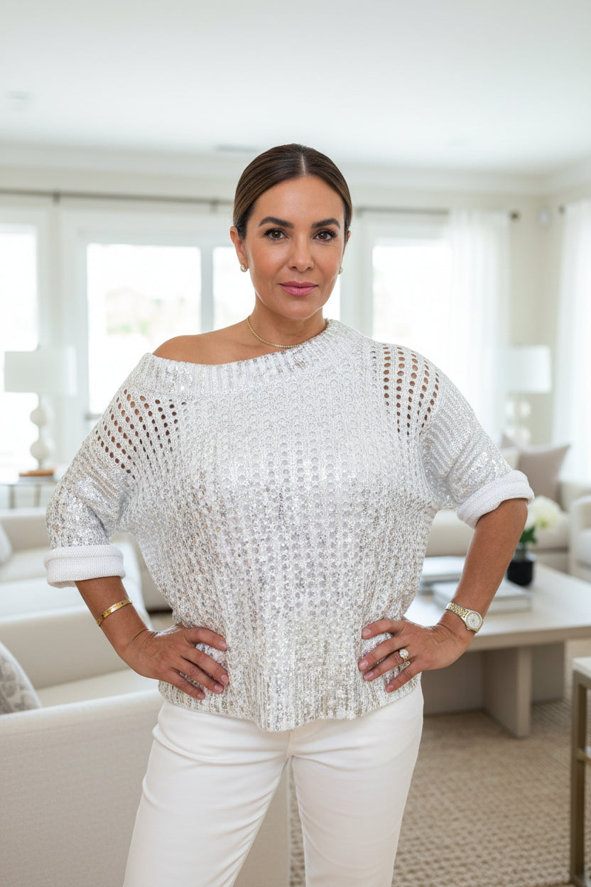 White?Silver  Sweater