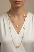 Mother of Pearl Clover Necklace