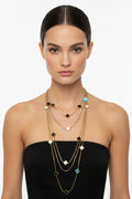 Set of Two Black & Mother-of-Pearl Clover Necklaces