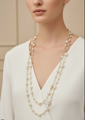 Pearl & Crystal Station Layered Necklace